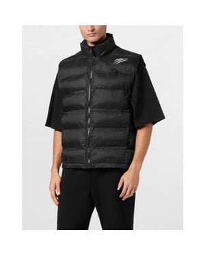 Philipp Plein Lightweight Padded Vest Scratch - Black