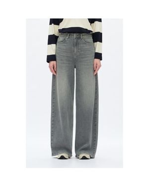 Bayeas High Waist Wide Leg Jeans - Gray