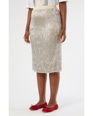 Marina Rinaldi Attore Sequin Skirt - Natural