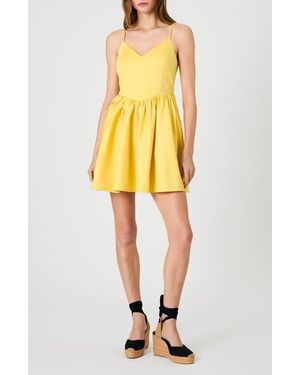 French Connection Lilah Stretch Ballerina Minidress - Yellow