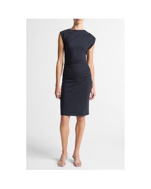 Vince Ruched Sheath Dress - Blue