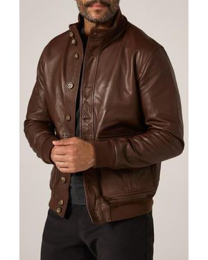 7 Diamonds Pathfinder Genuine Leather Jacket - Brown