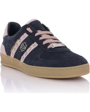 Philipp Plein Low-Top Sneakers Retro Rebel Leather - Blue