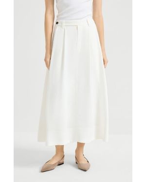 Brunello Cucinelli Twill Maxi Skirt - White