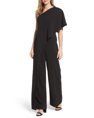 Adrianna Papell One-Shoulder Jumpsuit - Black