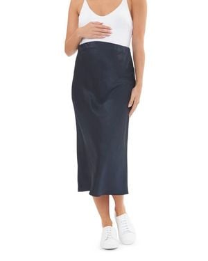 Ripe Maternity Lexie Satin Skirt - Blue