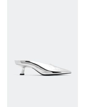 Simon Miller Chrome Pointed Gala Mule - White