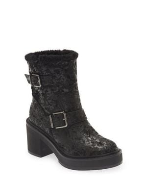 DKNY Daray Buckle Block Heel Bootie - Black
