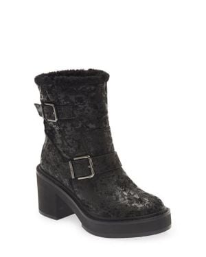DKNY Daray Buckle Block Heel Bootie - Black