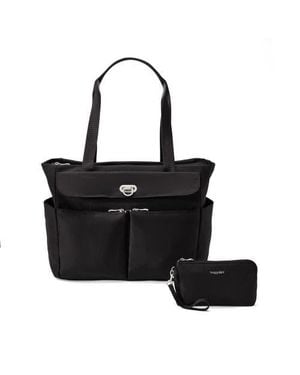 Baggallini Coastal Flip Lock Tote - Black