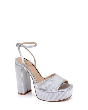 Badgley Mischka Bahari Platform Sandal - White