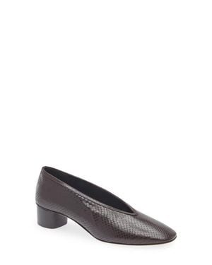 Le Monde Beryl Luna Snakeskin Embossed Pump - Gray