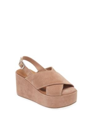 Cordani Joanna Slingback Platform Wedge Sandal - Natural