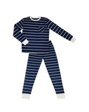 Everly Grey Emerson Fitted Long Sleeve 2-Piece Pajamas - Blue