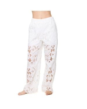 Gottex Guipure Lace Beach Pant Cover-Up - White