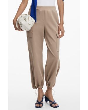 Desigual Mixed Media Jumpsuit - Natural