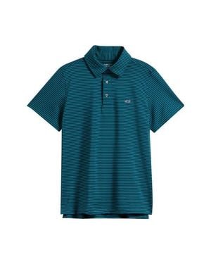 Vineyard Vines Kids' Bradley Stripe Stretch Polo - Blue