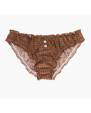 Oddli Plaid Bloomers - Brown