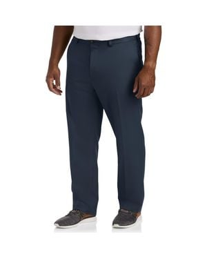 Essentials Big & Tall Microfiber Dress Pants - Blue
