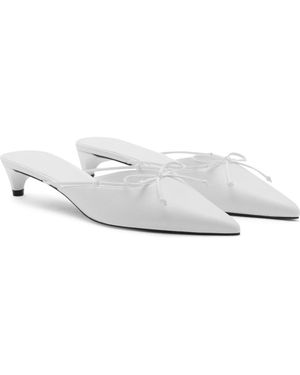 Mango Pointed Toe Pump - White