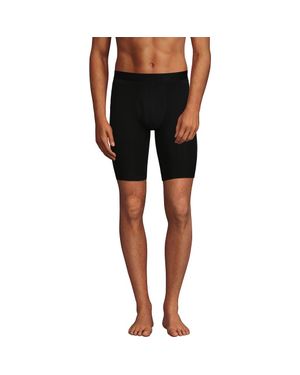 Lands' End Longer Flex Performance Boxer Brief 3 Pack - Black