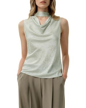 LILYSILK Ying Jacquard Silk Tank - Green