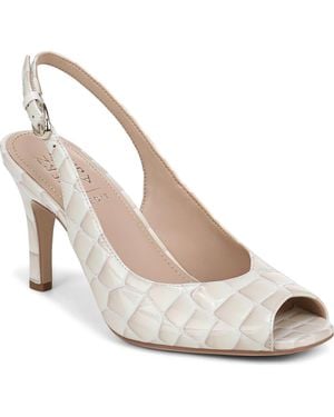 27 EDIT Naturalizer Alexa Peep Toe Slingback Pump - White
