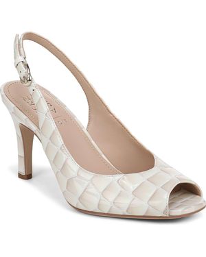 27 EDIT Naturalizer Alexa Peep Toe Slingback Pump - White