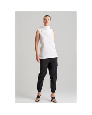 Natori Cotton Poplin Funnel Top - Gray