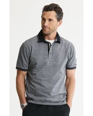 Jachs New York Luxe Brushed Knit Polo - Gray