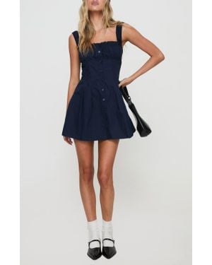 Princess Polly Wait For You Cotton Minidress - Blue