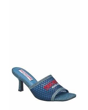 TRUE RELIGION Coi Mesh Slip On Heel - Blue