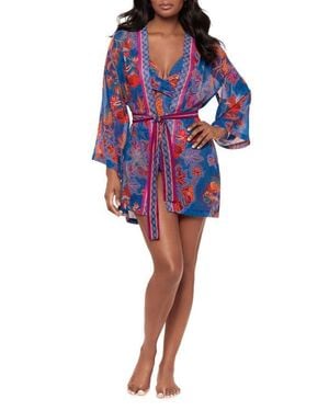 Miraclesuit Decoupage Cover-Up Dress - Blue
