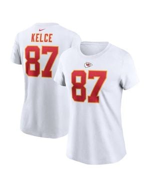 Nike Travis Kelce Kansas City Chiefs Player Name & Number T-Shirt - White