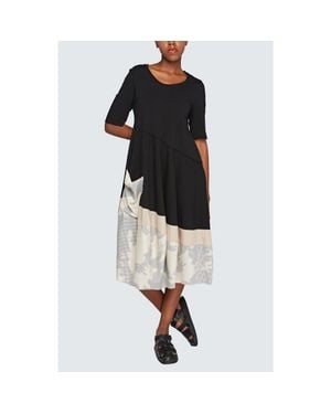Luukaa Selene Long Cotton Jersey Dress - Black