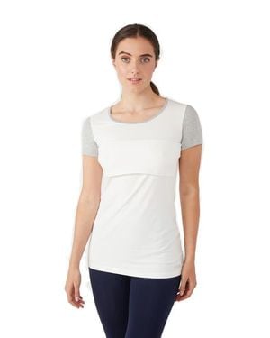 Modern Eternity Maternity Modern Eternity Nia Short Sleeve Maternity & Nursing Top - White