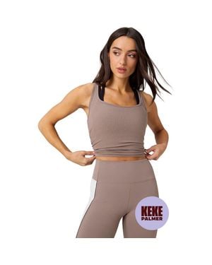 Fabletics Modal Rib Cropped Tank - Brown