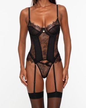 One Empire Zaira Bodysuit - Black