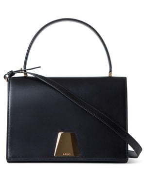 Akris Medium Alice Leather Top Handle Bag - Blue