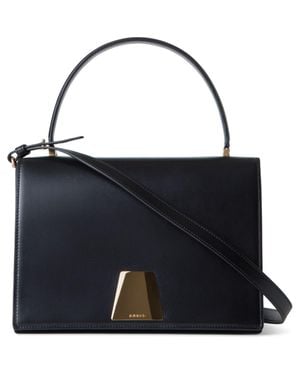 Akris Medium Alice Leather Top Handle Bag - Blue