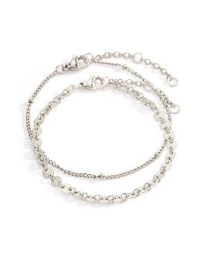 Mint & Lily Poppy Stacking Bracelet Set - White