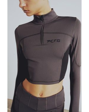 Pcfg Your *Itch High Neck Active Top - Gray