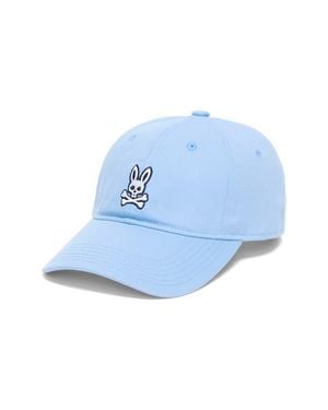 Psycho Bunny Rex Adjustable Cotton Twill Baseball Cap - Blue