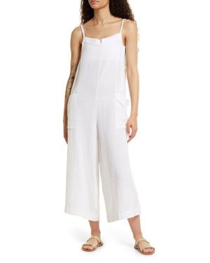Rip Curl Premium Surf Cotton Gauze Jumpsuit - White
