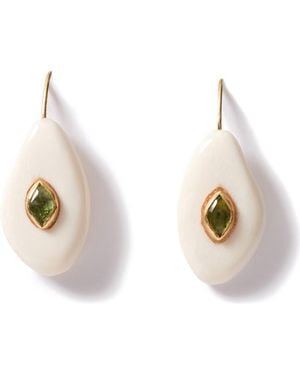 Chan Luu Pebble Drop Earrings - White