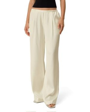 LILYSILK Double Faced Silk Charmeuse Pants - Natural