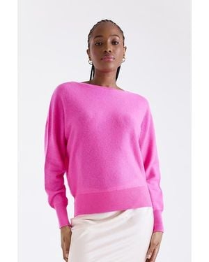 1982 Alaia Long Sleeve 100% Cashmere Sweater - Pink
