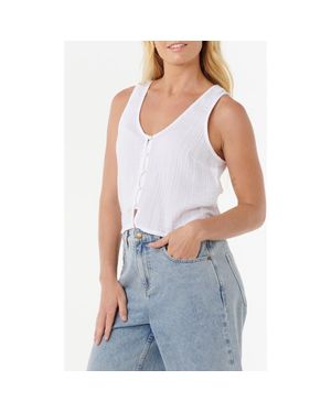 Rip Curl Premium Surf Cotton Crop Tank - Blue