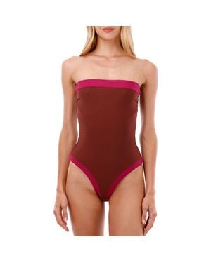 MALAI Lunaria Colorblock One-Piece Swimsuit - Red