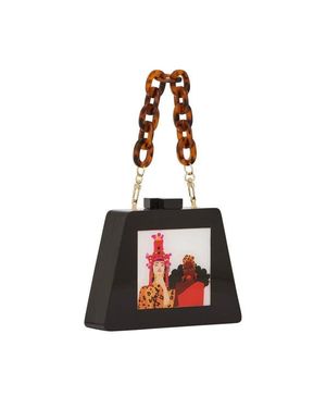 LarAllan Kiki & Aiko Acrylic Dinner Clutch - White